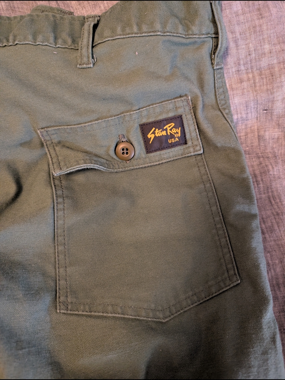 Men's Stan Ray Loose Fit Olive Green Fatigue 36/32 - Picture 3 of 4